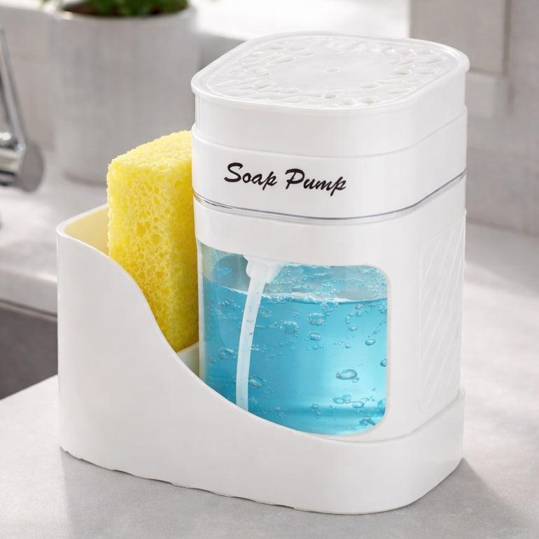 Soap Pump with Sponge and Sponge Holder