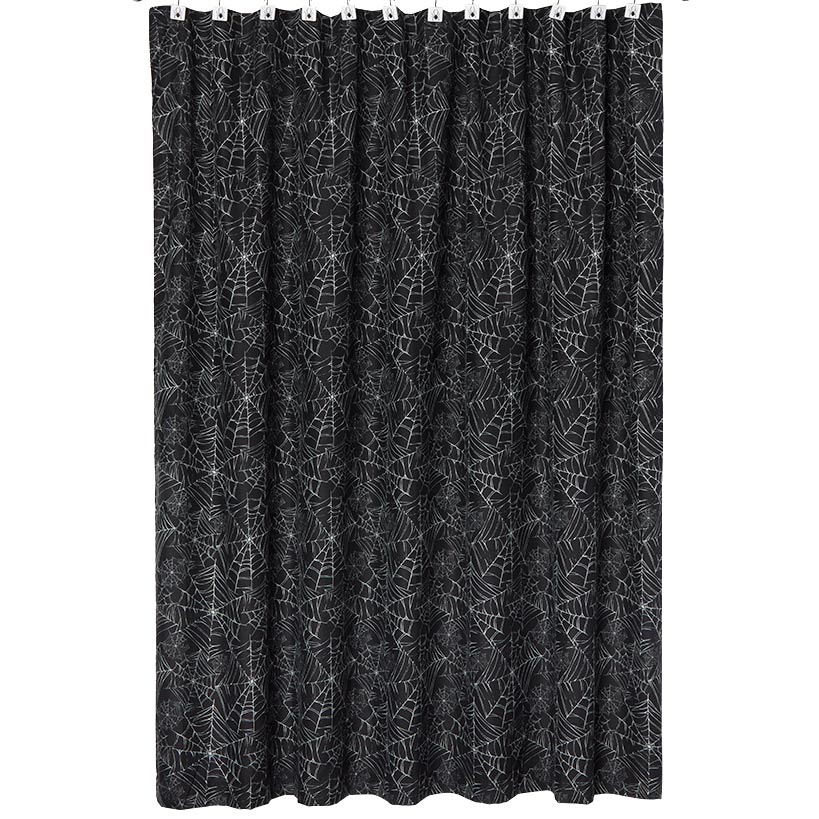 Halloween Bathroom Spider Themed Memory Foam Rug or Shower Curtain