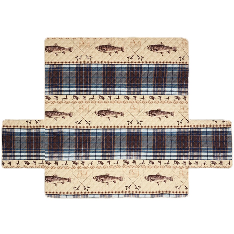 Fly Fishing Quilted Furniture Cover Chair, Loveseat, or Sofa