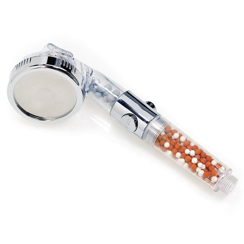 Soft Water High Pressure Shower Head - With 3 Spray Modes and Mineral Beads