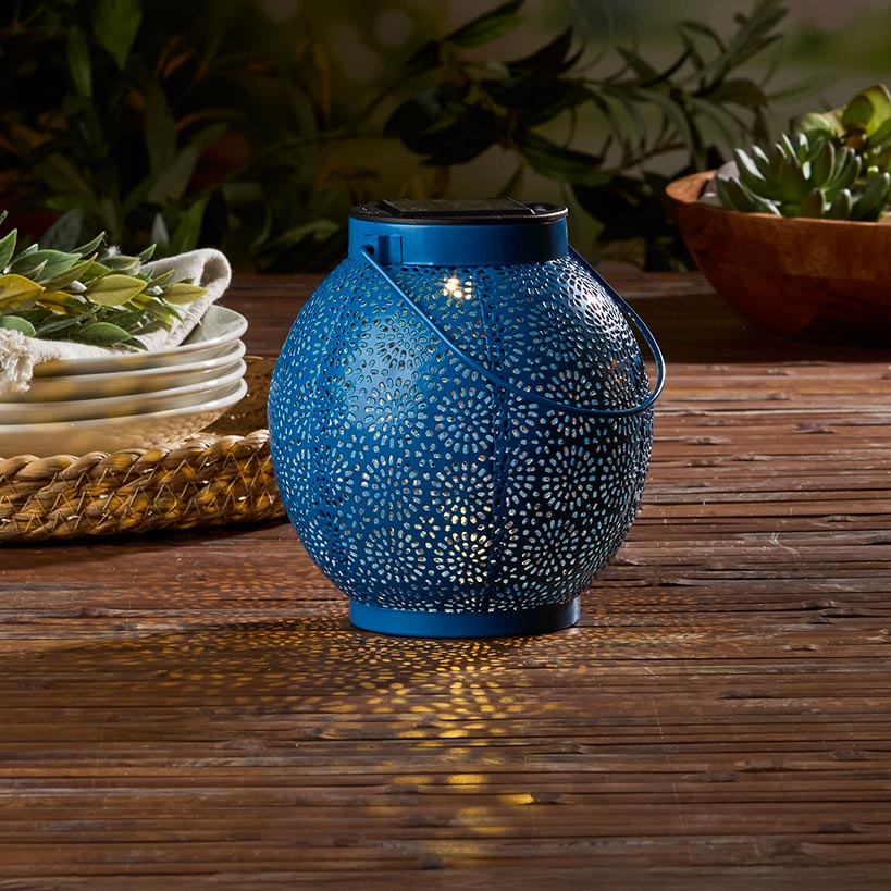 Solar Sunburst Shadow Cast Hanging Lantern