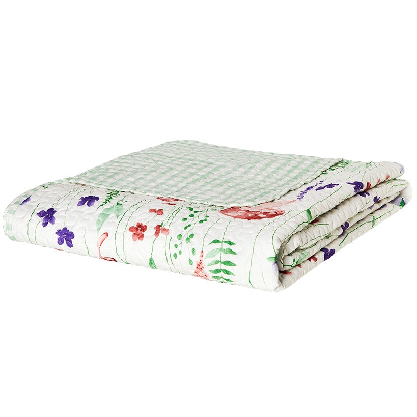 Spring Mushroom King Quilt or Decorative Pillow