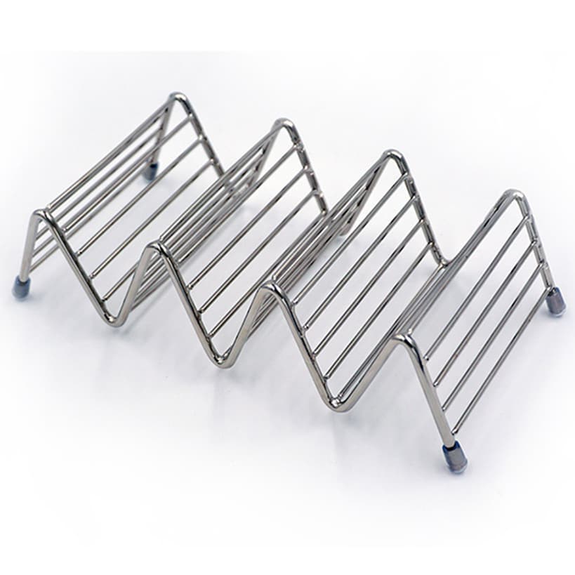 Taco Holder Stand Stainless Steel Set of 2