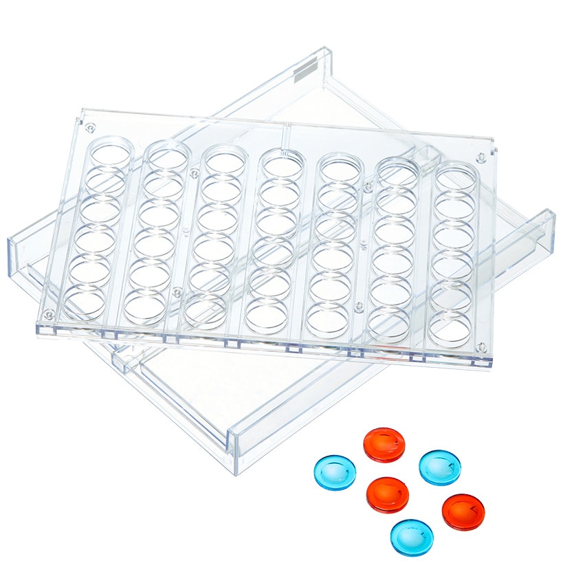 Transparent 4-in-a-Row Game - Family Fun and Easy to Transport
