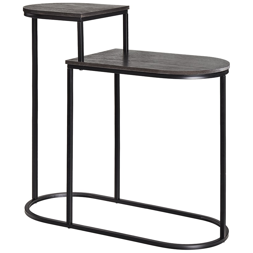 Oval 2-Tier Living Room End or Side Table - 28"H