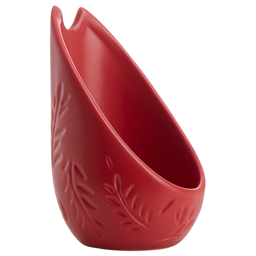 Embossed Upright Spoon Rest Utensil Holder