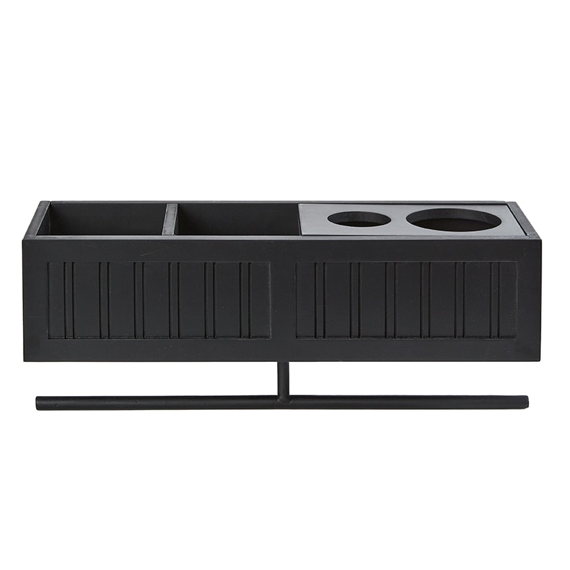 Beauty Wall Shelf with Towel Bar#select-item_black