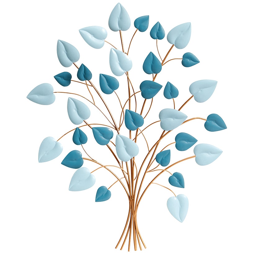 Decorative Metal Wall Tree Décor - Blue/Green, Copper, or Mauve
