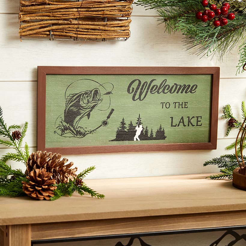 Woodland Welcome Sign Wall Art - Cabin, Lake or Woods