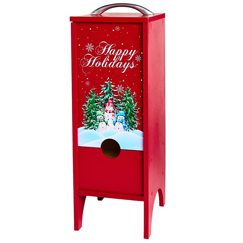 Boxed Wine Decorative Wooden Cover for Christmas - Holds 3L
