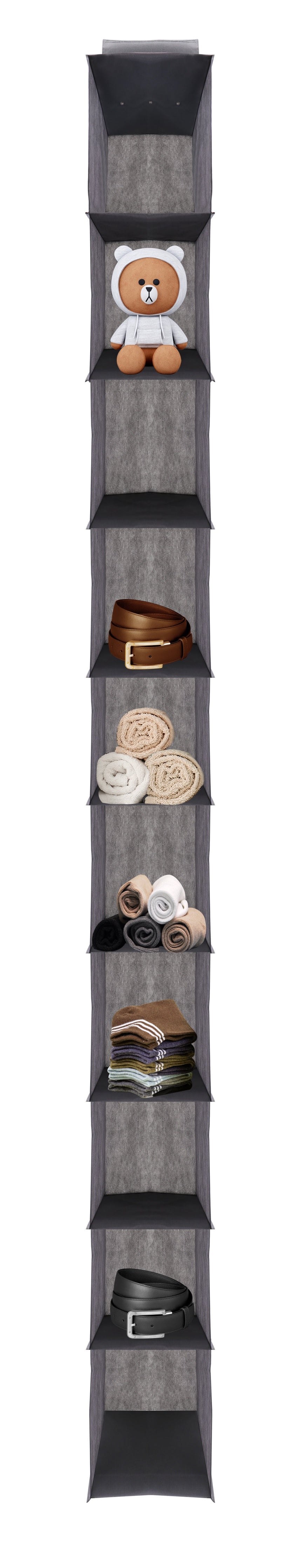 J&V TEXTILES Hanging Closet Organizer, 6-Shelf 10-Shelf Closet Hanging Storage Shelves