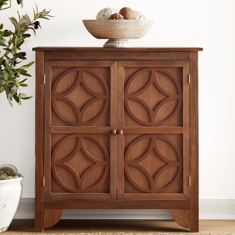 2-Door Cabinet with Circle Design