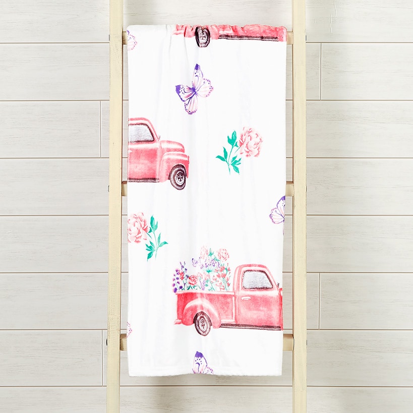 Spring Truck 50"x60" Fleece Plush Throw