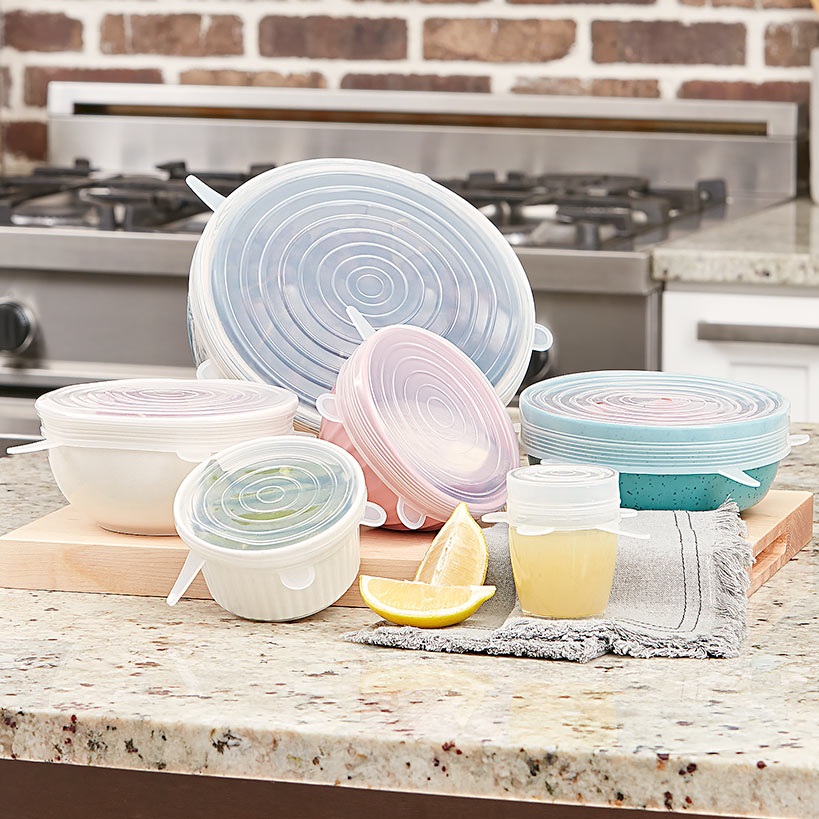 Silicone Stretch Lids - Set of 6