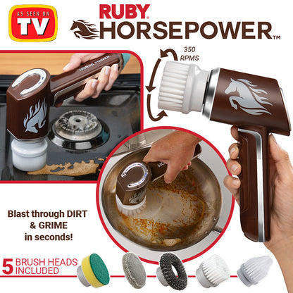 Ruby® Horsepower™ Handheld Cordless Rechargeable Power Scrubber