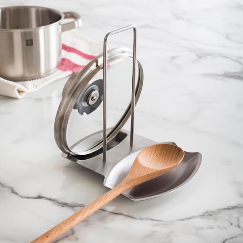 Pot Lid Holder and Spoon Rest Holder Stainless Steel