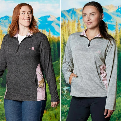 Mossy Oak Women's Quarter Zip Pullover