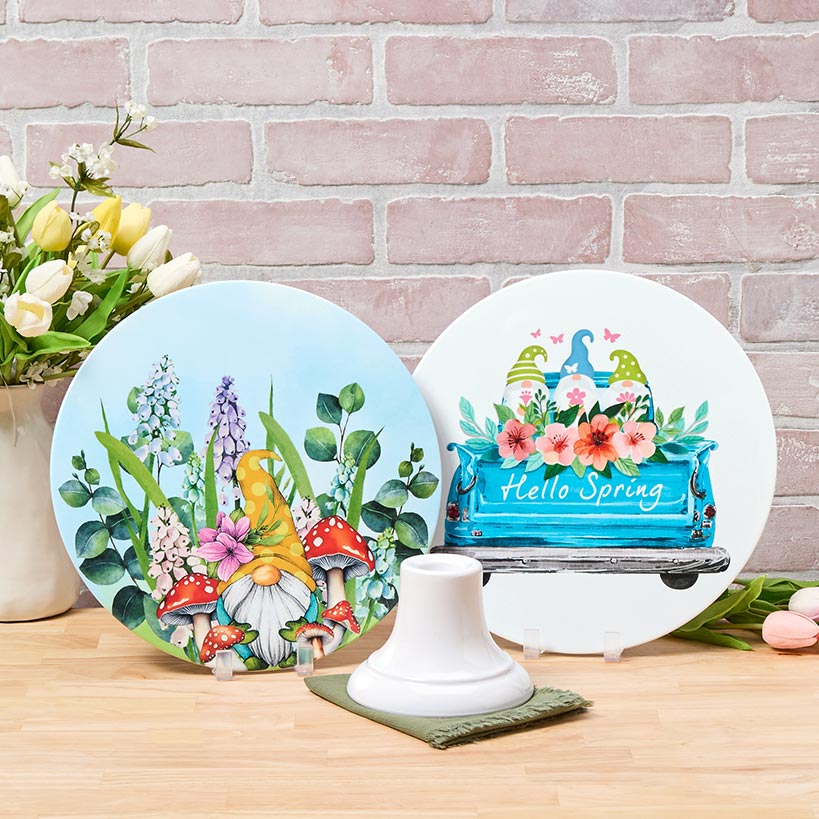 Interchangeable Cupcake or Cake Display Stand with Festive Prints