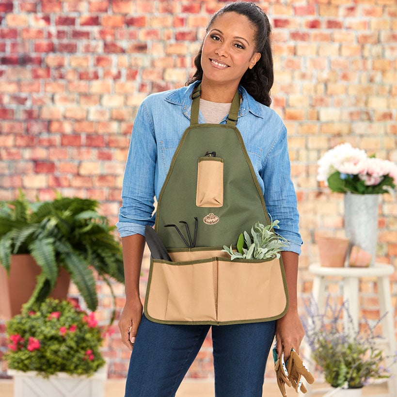Canvas Garden Apron With Tool Storage