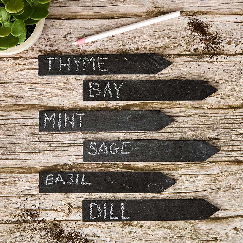 Slate Plant Markers - Set of 6