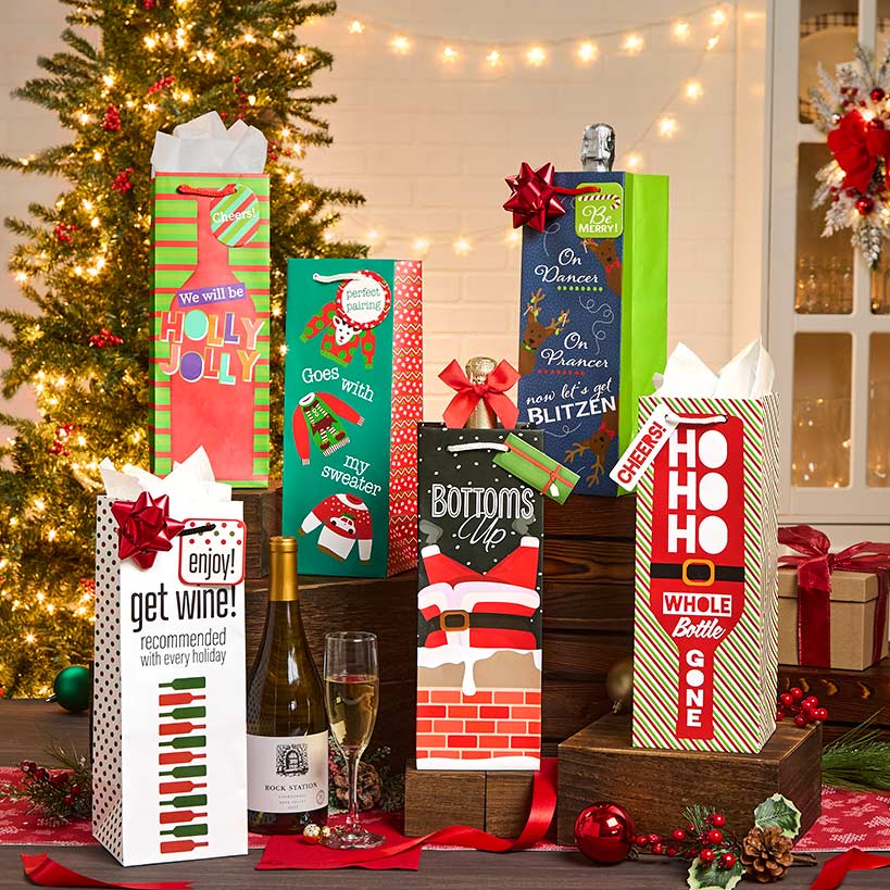 Heavy Weight Bottle Gift Bags Set of 3