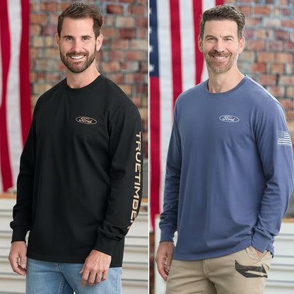 Men's Ford Car Long Sleeve Graphic T-Shirt