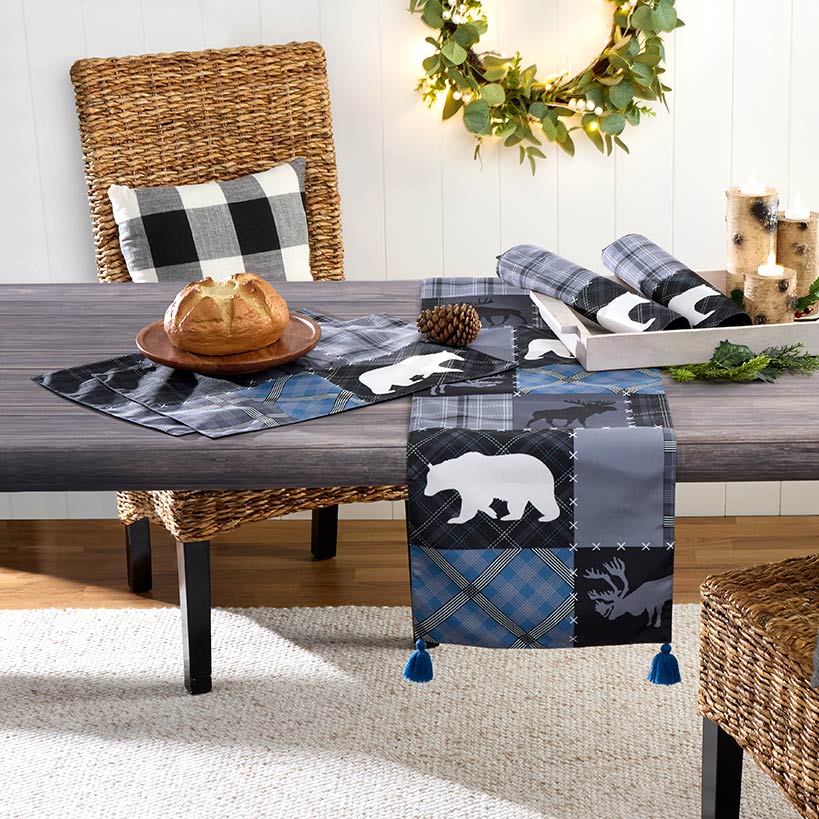 Lodge Table Runner or Set of 4 Placemats