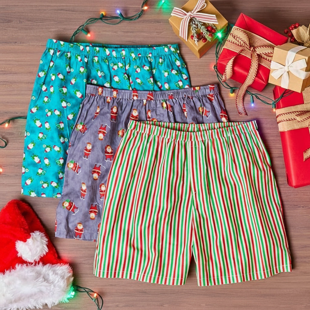 Men's Christmas Underwear Boxer Briefs 3-Pk.