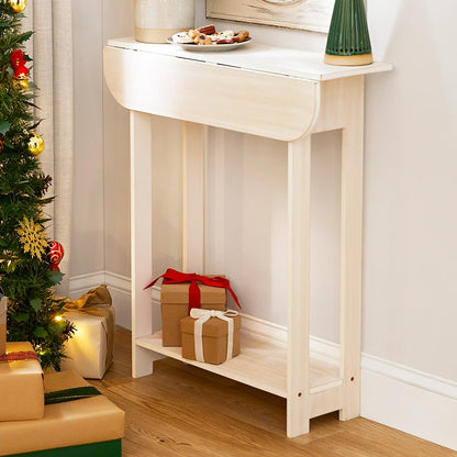 Wood Console Table with Drop Leaf - 30"H
