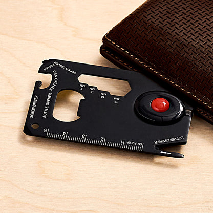 Compact LED Multifunction Stainless Steel 12 in 1 Tool