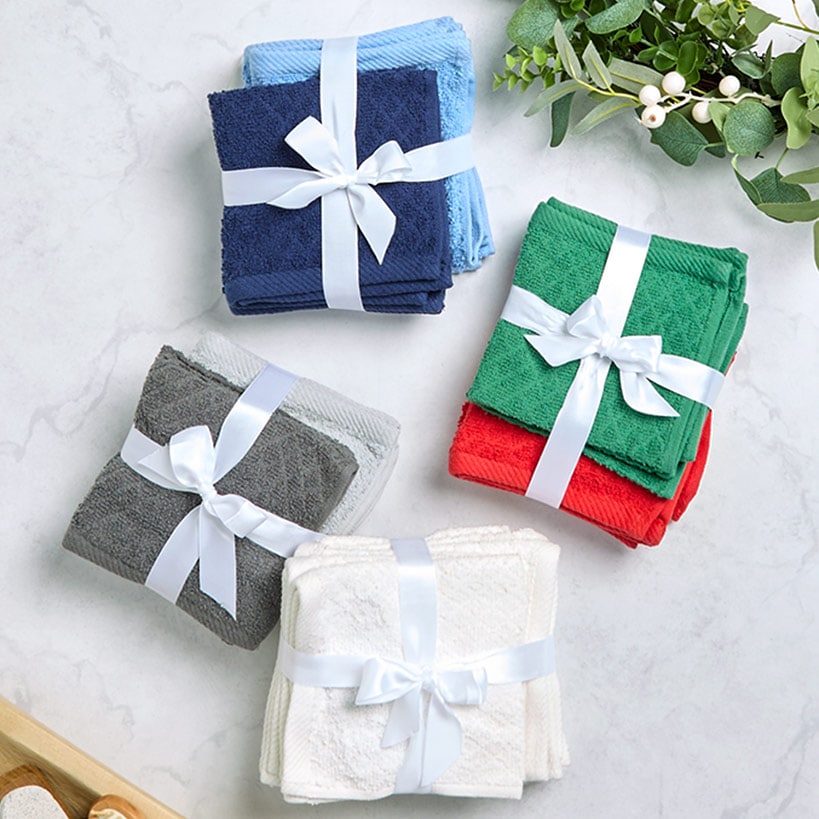 Cotton Washcloth 6 Piece Set