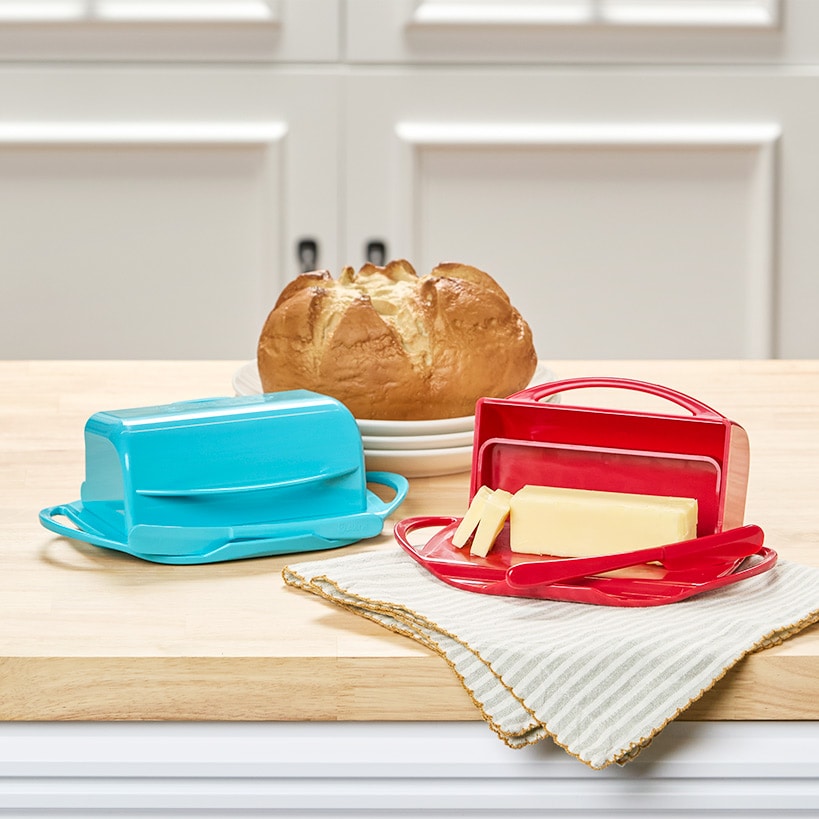 Butterie Flip-Top Butter Dish with Matching Spreader