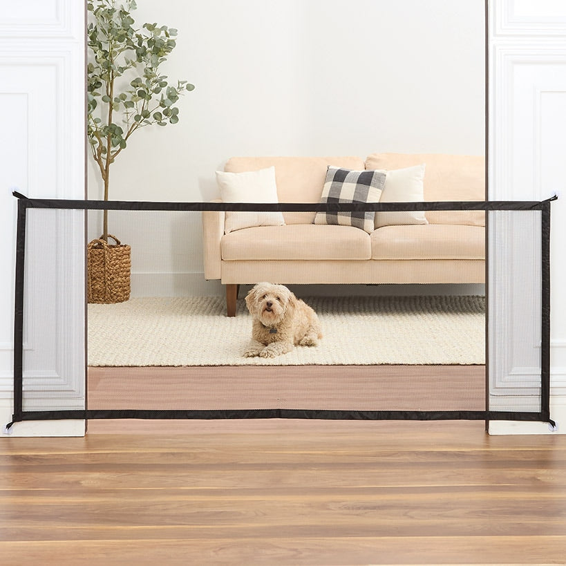 Mesh Screen Pet Gate For Doorway Stairwell Lightweight Portable