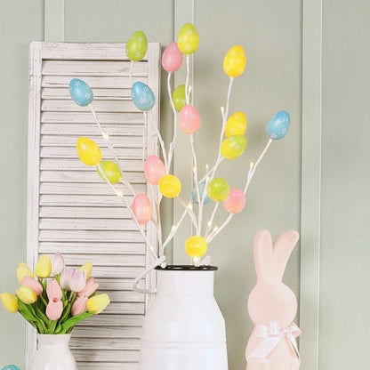 Pastel Easter Egg Lighted Branches - Set of 2 - Battery Operated