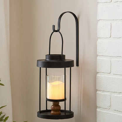 Country Sconce Lantern With LED Candle