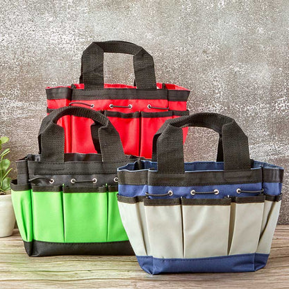 Garden Tool Caddy Bag In Green, Red Or White/Navy