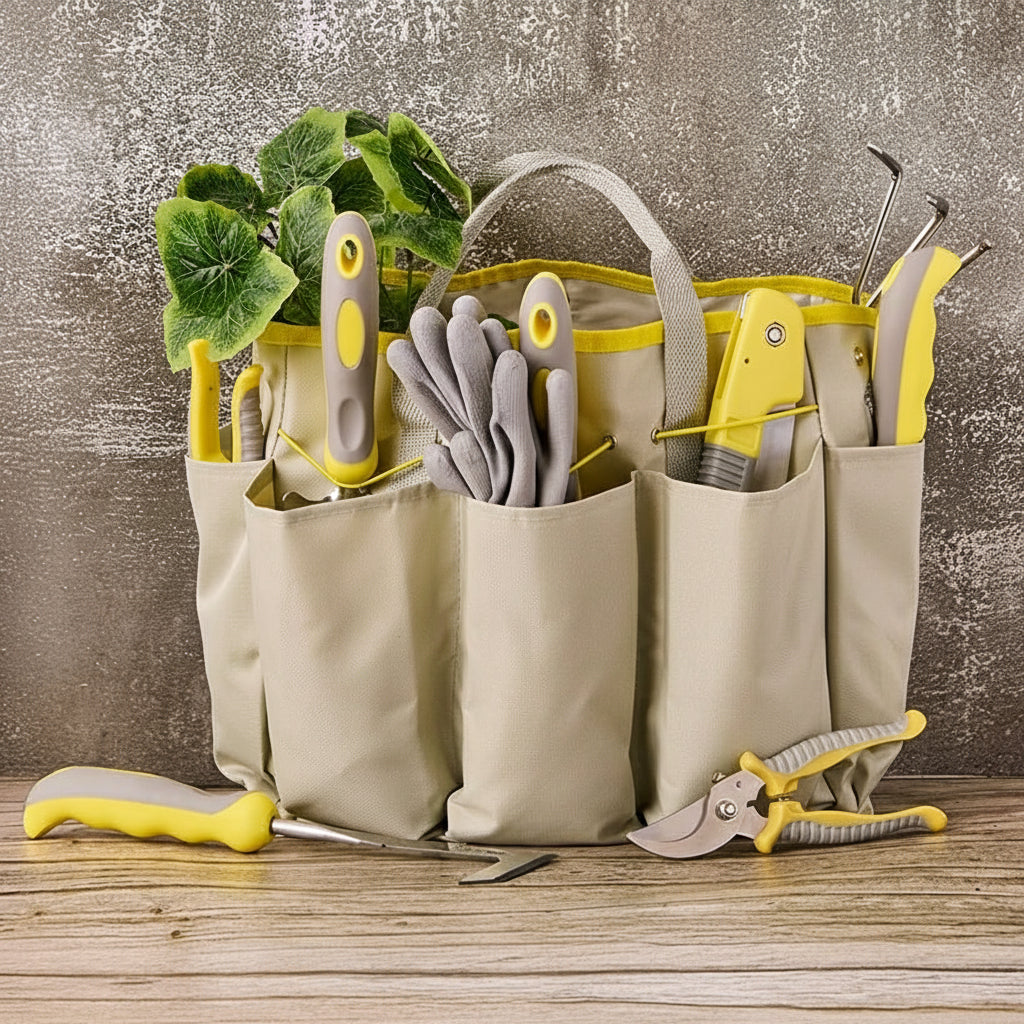 Garden Tool Set With Caddy - 10 Piece Set