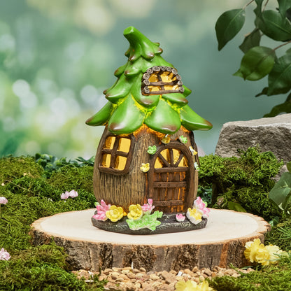 Solar Lighted Fairy House