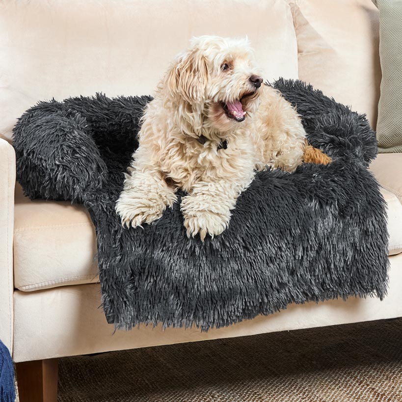 Bolster Calming Dog Bed – Protective Sofa Cover