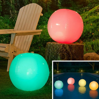 Inflatable LED Glowing Balls Set of 2 Color Change With Remote