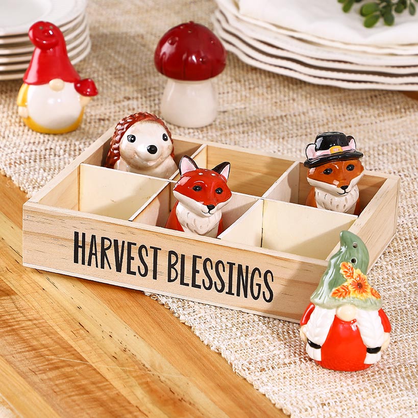 Thanksgiving Salt and Pepper Set 6 Pc.