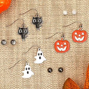 6-Pk Halloween Earrings
