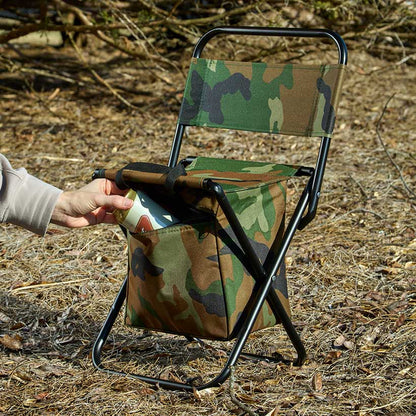 Portable Folding Outdoor Chair Lightweight Insulated Bag Camo Print