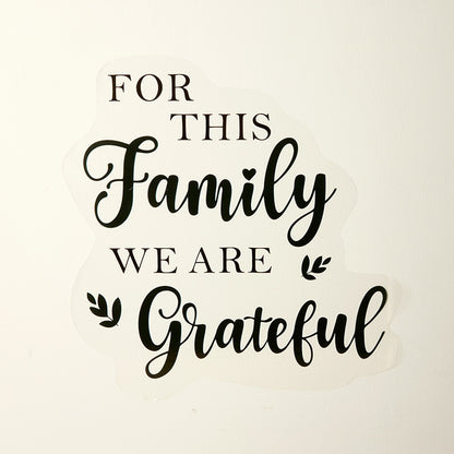 For This Family We Are Grateful - Wall Decor