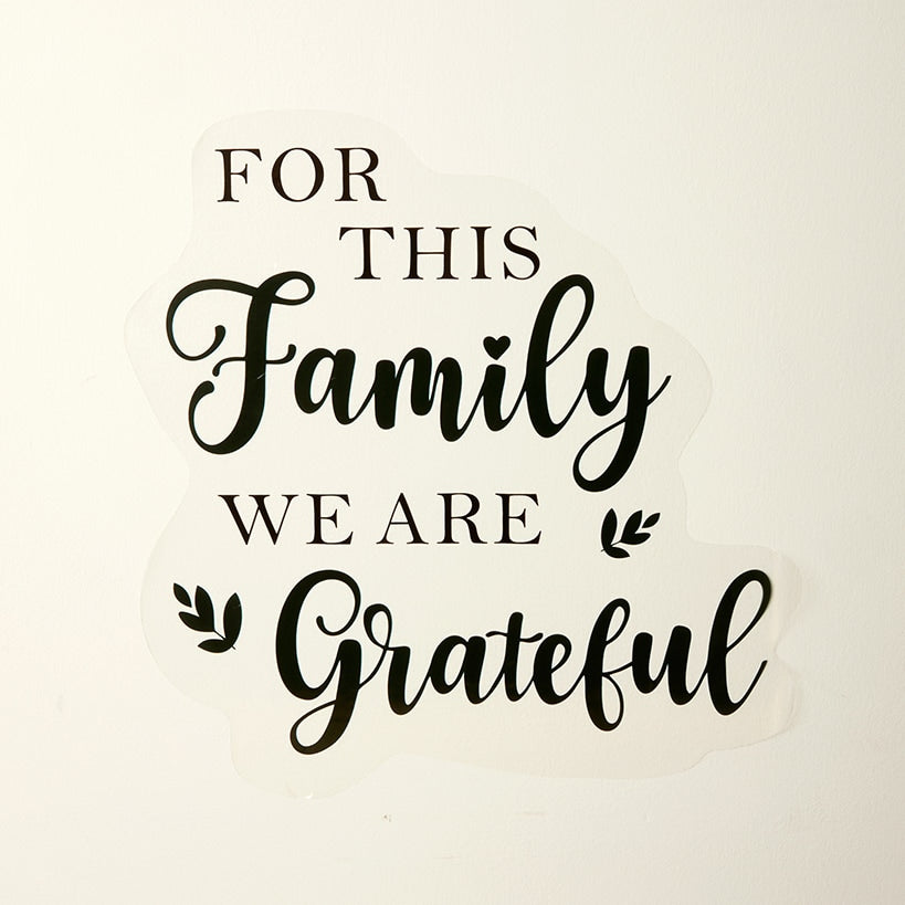 For This Family We Are Grateful - Wall Decor