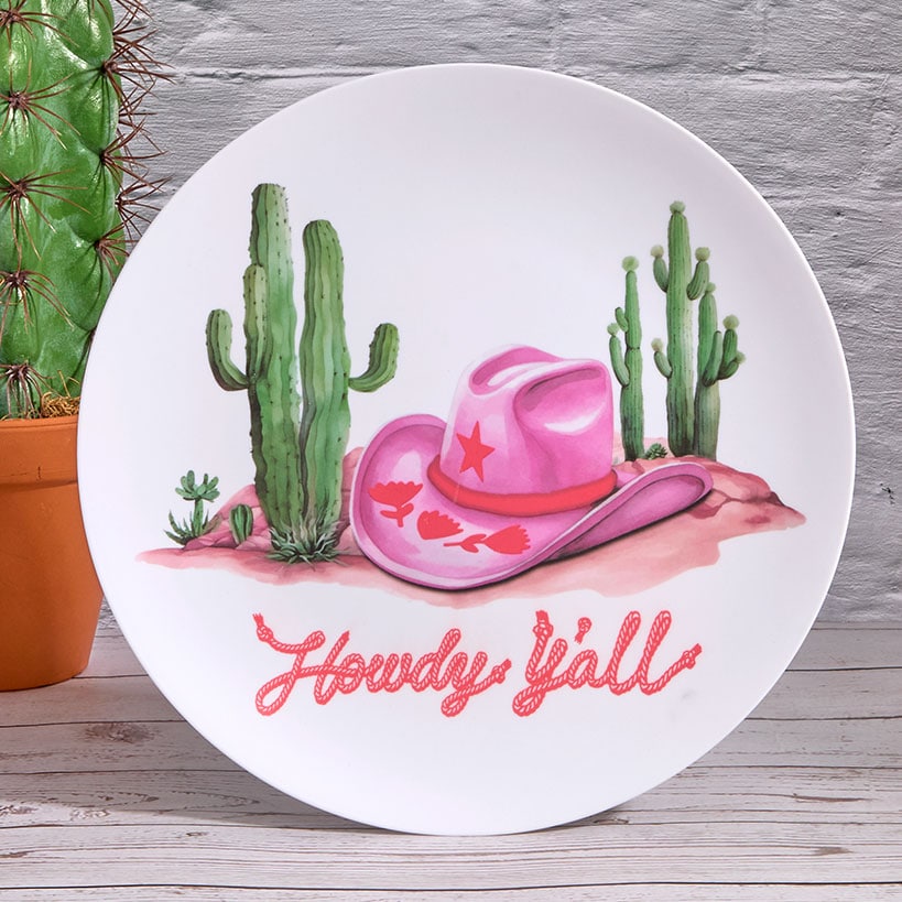 Rodeo Ready 12" Round Serving Plate in Melamine