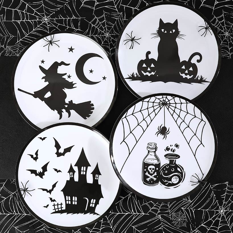 Whimsical Halloween Charger Plates- Set of 4