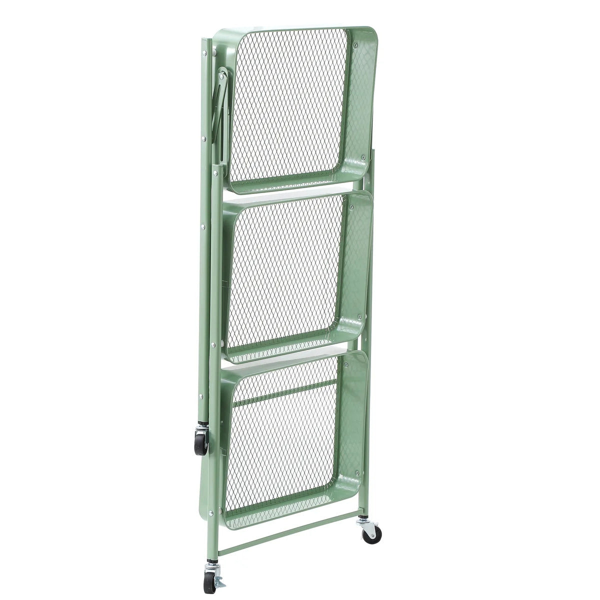 3-Tier Rolling Metal Storage Organizer Mobile Utility Cart