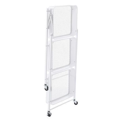 3-Tier Rolling Metal Storage Organizer Mobile Utility Cart