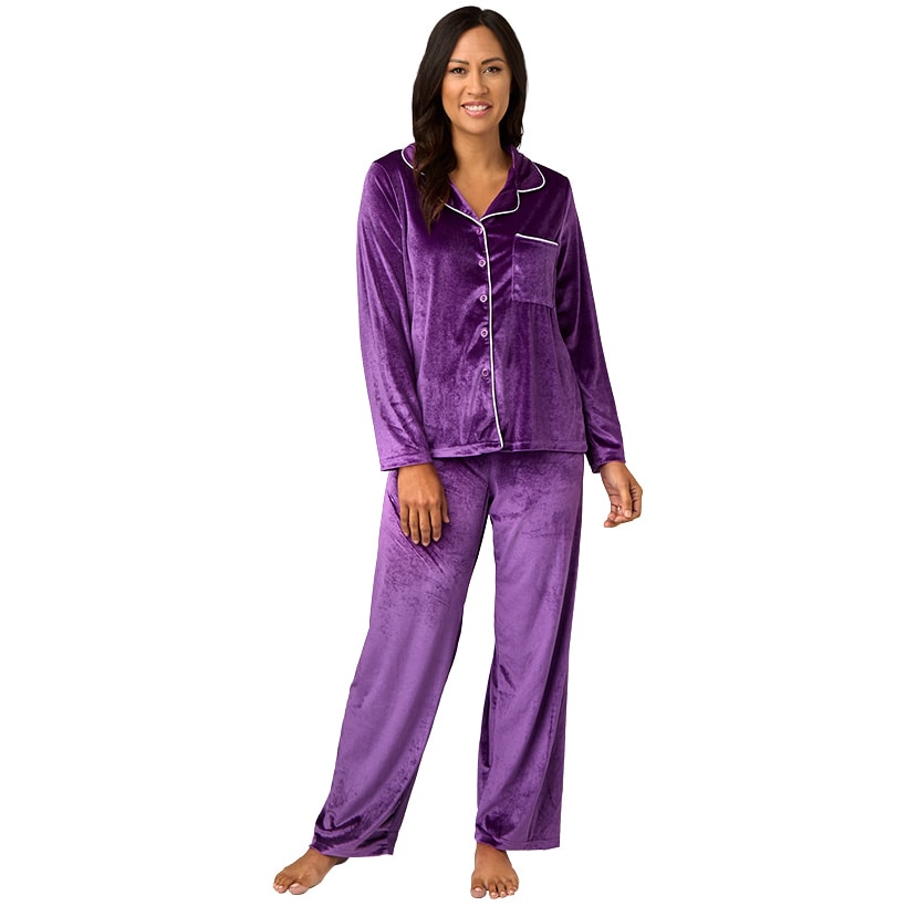 Velour Women's Pajama 2-Pc Set
